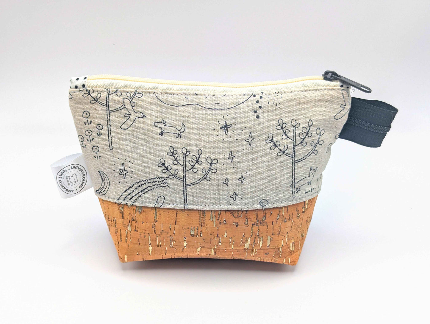 Simple Forest Animals Zipper Pouch - Underground Quilt Co.