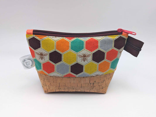 Honeybee Hexagon Zipper Pouch - Underground Quilt Co.