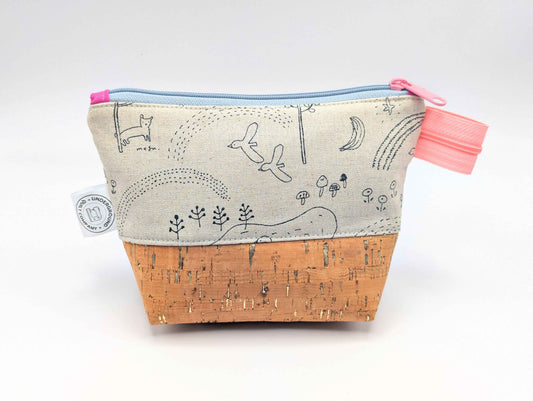 Simple Forest Animals Zipper Pouch - Underground Quilt Co.