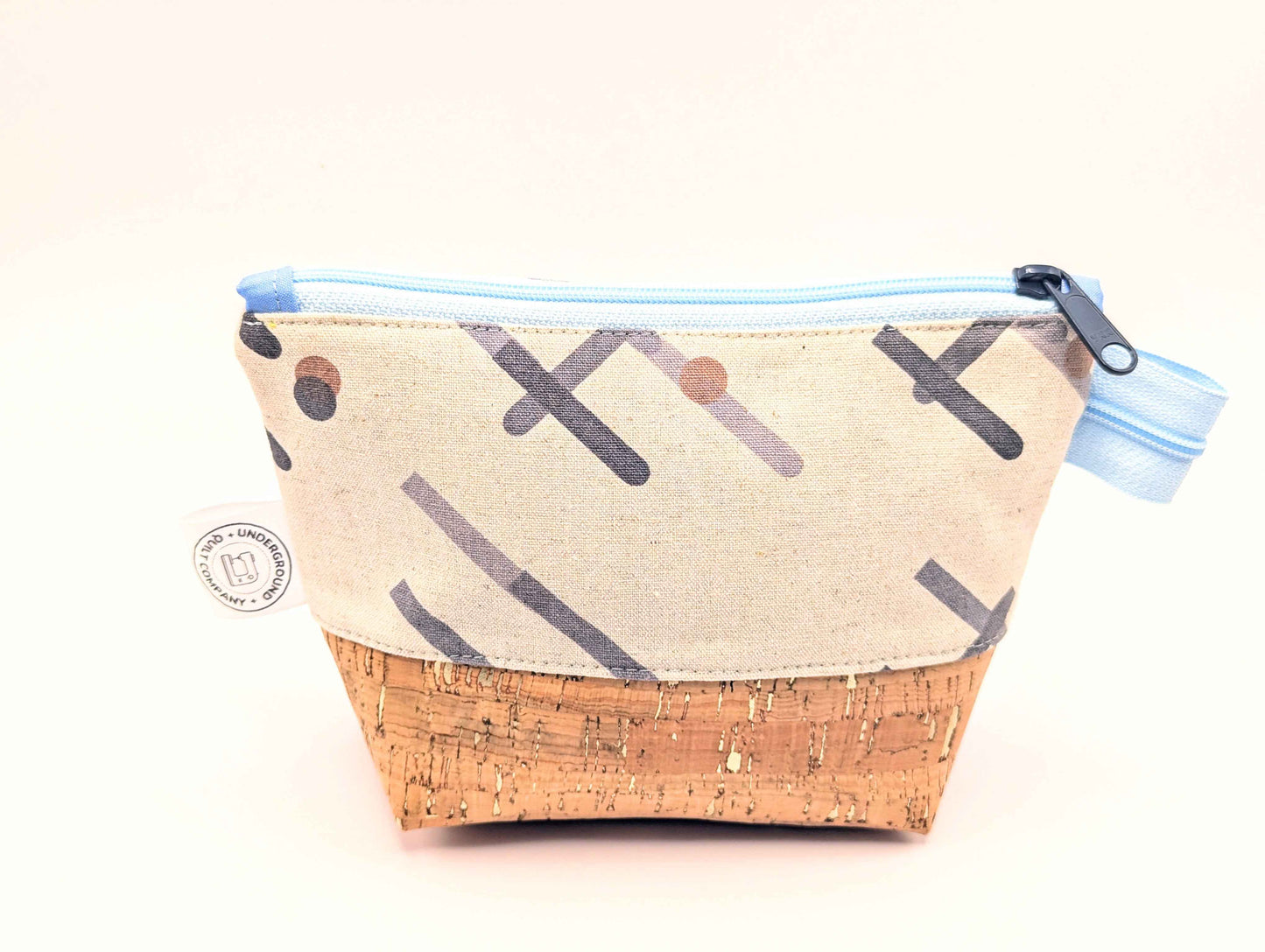 Stripes and Dots Zipper Pouch - Underground Quilt Co.