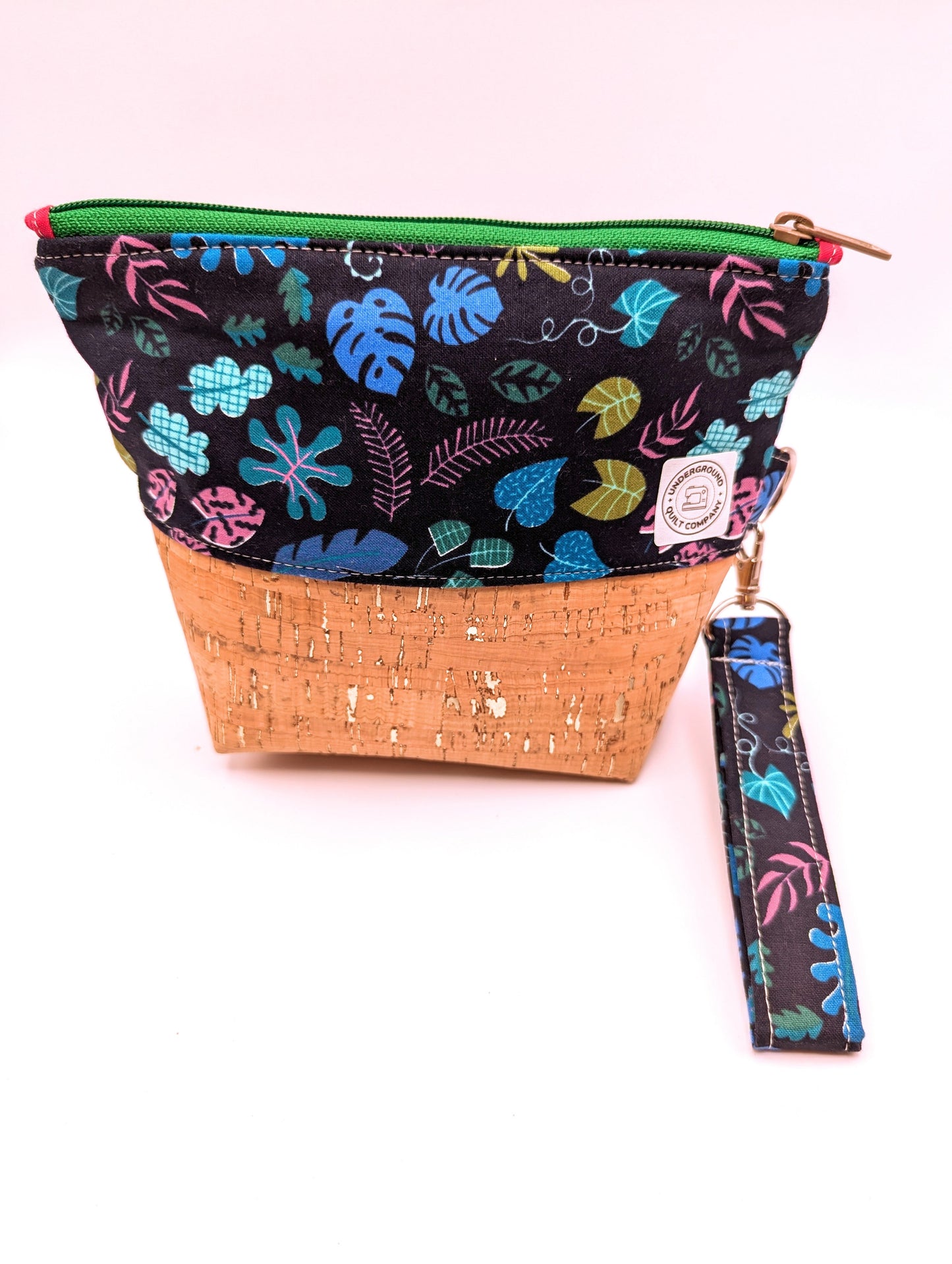 Dark Beautiful Botanicals Cork Bottomed Makeup Bag